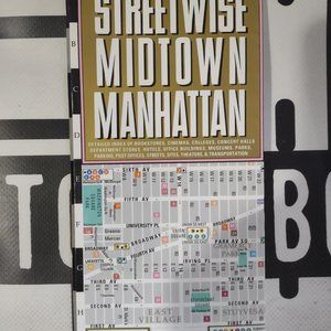 Streetwise Midtown Manhatten Laminated Map from 1998